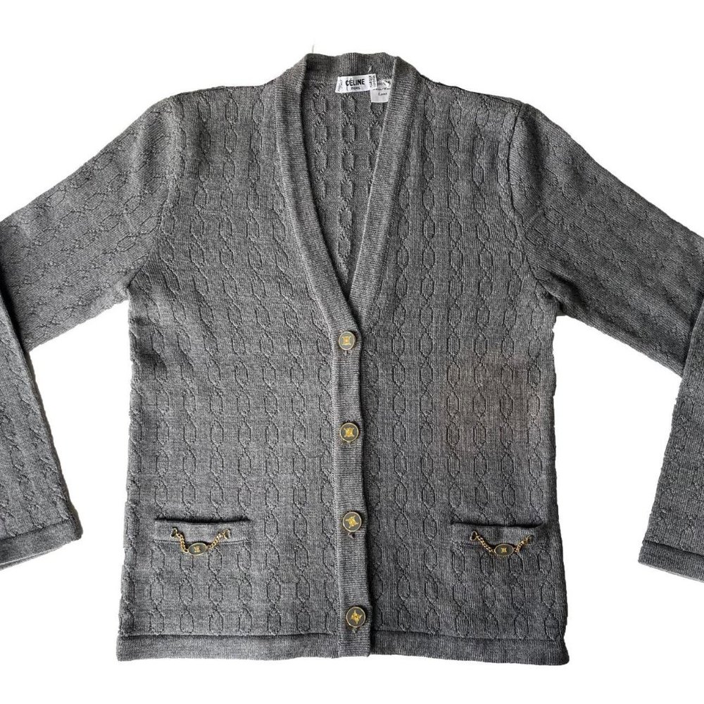 VINTAGE CELINE CLASSIC CHAIN CARDIGAN